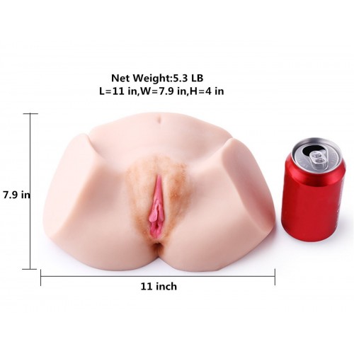 Life Size Virgin Pussy Ass Doll,SINLOLI 3D Realistic Male Masturbator Ass Vagina Anal Sex Toys for Male Masturbation(5.3 LB)