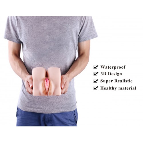 HISMISH Pussy Anal Ass Sex Doll,3D Realistic Vagina Anus Butt Male Masturbator Sex Toy for Men Masturbation (4.6 Pounds)