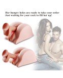 HISMISH 3D Realistic Vagina Anus But Male Masturbator Sex Toy(4.6 Pounds)