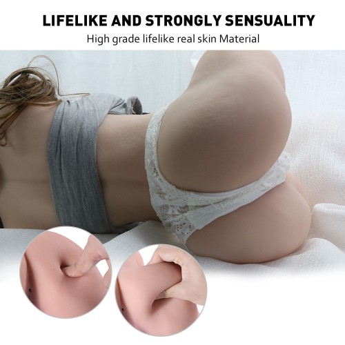 Rolan 4.3kg Masturbateur masculin 3D réaliste, poupée sexuelle demi-corps avec vagin et anal